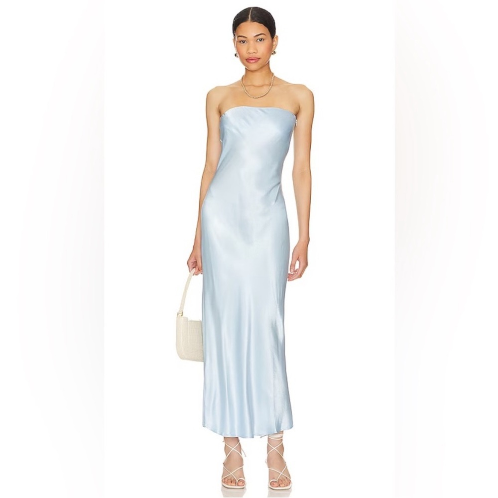 NWOT SNDYs strapless blue dress